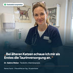Tierärztin Dr. Sabine Weber empfiehlt Taurin für ältere Katzen