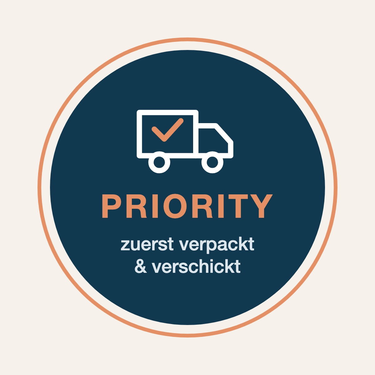 Priority-Bearbeitung – zuerst verpackt und verschickt